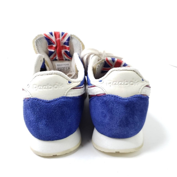 Reebok Women's Blue Suede Union Jack Sneakers - Picture 2 of 6